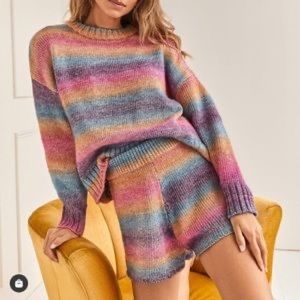 Something Navy Poppy Ombré Shorts